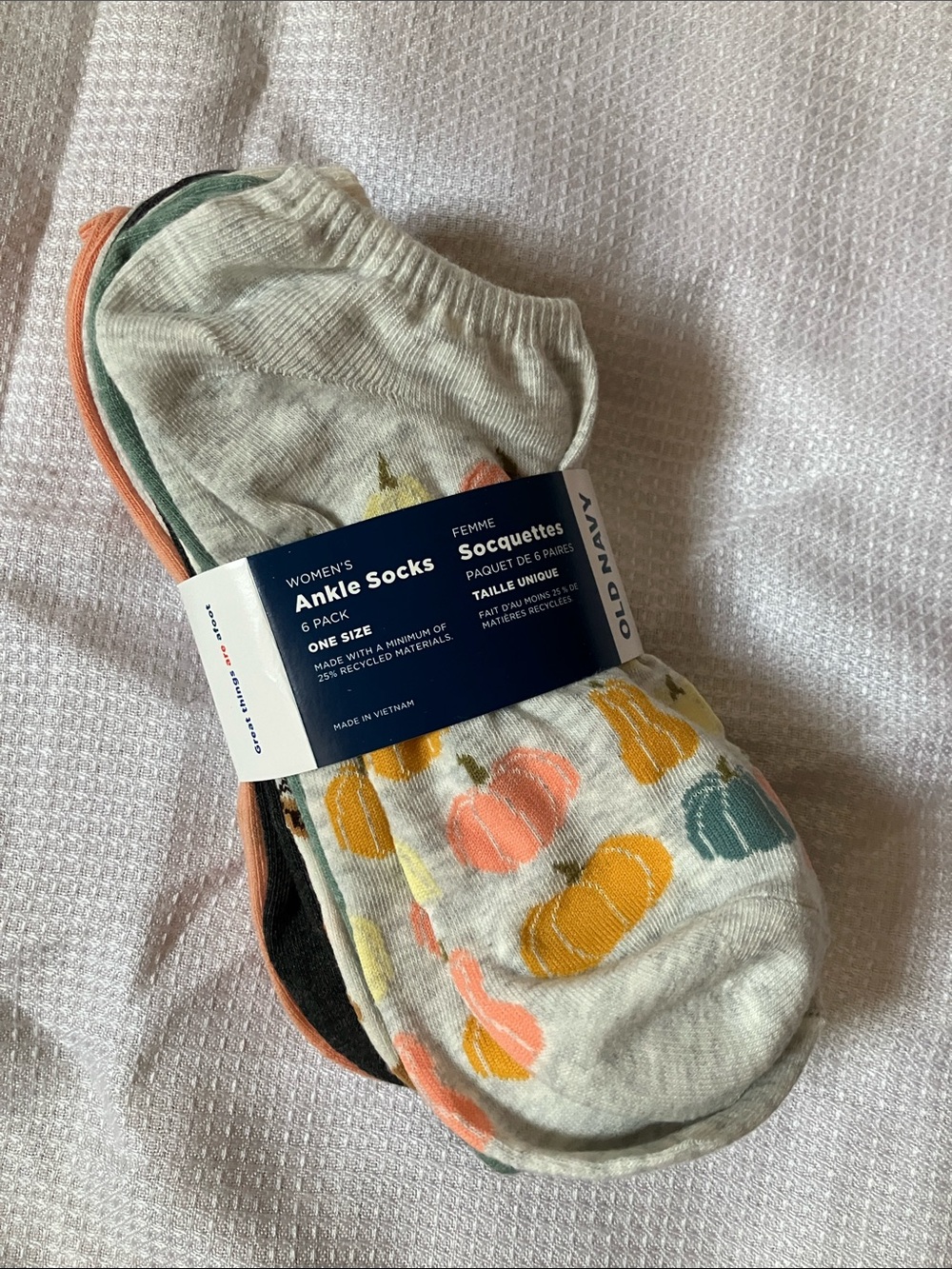 Old Navy Women's Ankle Socks - Fall Print & Assorted Colors (6 Pack)
